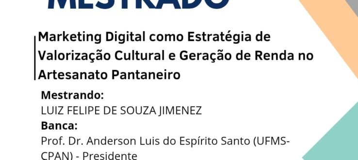CONVITE: Defesa Pública de Dissertação do mestrando Luiz Felipe de Souza Jimenez