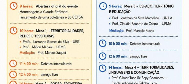 I Colóquio “A Importância do Pensamento de Claude Raffestin no Brasil” acontece nos dias 17 e 18 de setembro